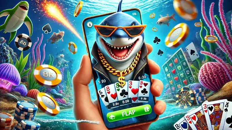 Kendali meriam pada layar permainan tembak ikan mobile